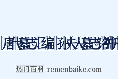 唐代墓志汇编·孙夫人墓志铭并序是什么意思的图片